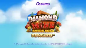 Diamond Mine Extra Gold Megaways an explosively exclusive game release at Casumo