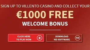 Sign up to Villento Casino and collect your 1000 EUR free welcome bonus