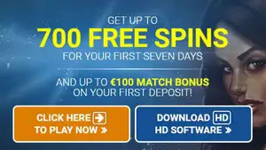 100 Free Spins every day for 7 days after first deposit at Quatro Casino