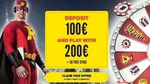 Deposit 100 EUR and play with 200 EUR and 50 Free Spins