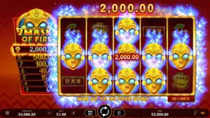 Monthly promo Double Points on 9 Masks of Fire Slot