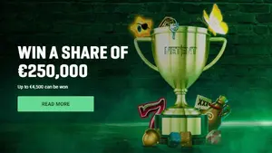 WIN A SHARE OF €250,000 up to €4,500 in weekly prize draws!