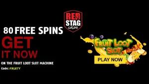 80 Free Spins on Fruit Loot - Red Stag