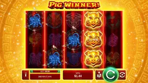 250% up to $3000 + 50 spins on Pig Winner