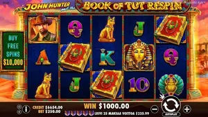 25 Free Spins on John Hunter and the Book of Tut Respin
