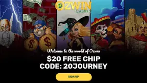 Journey at Ozwin Casino with a 20 Free Chip