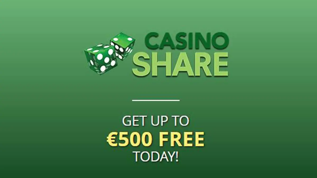 A generous 500 EUR in Welcome Bonuses to use to play Casino Share