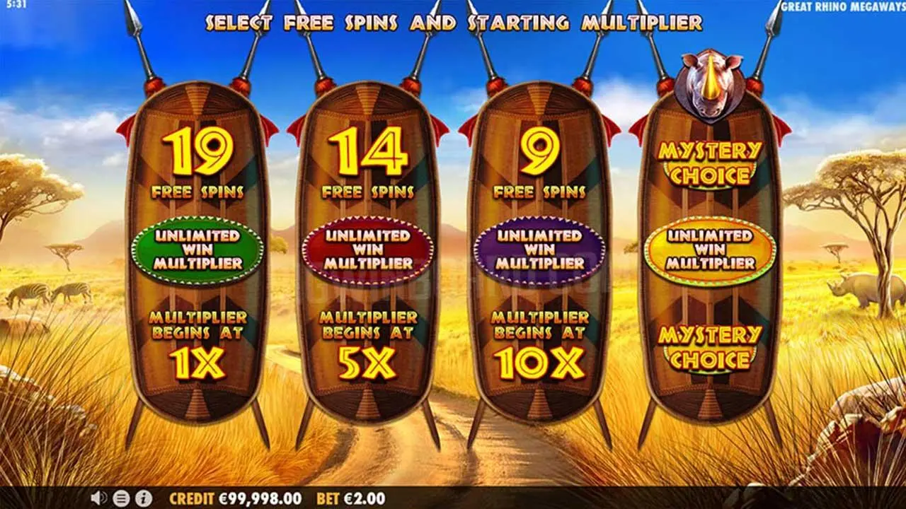 25 Free Spins on Great Rhino Megaways™ Box24 Casino