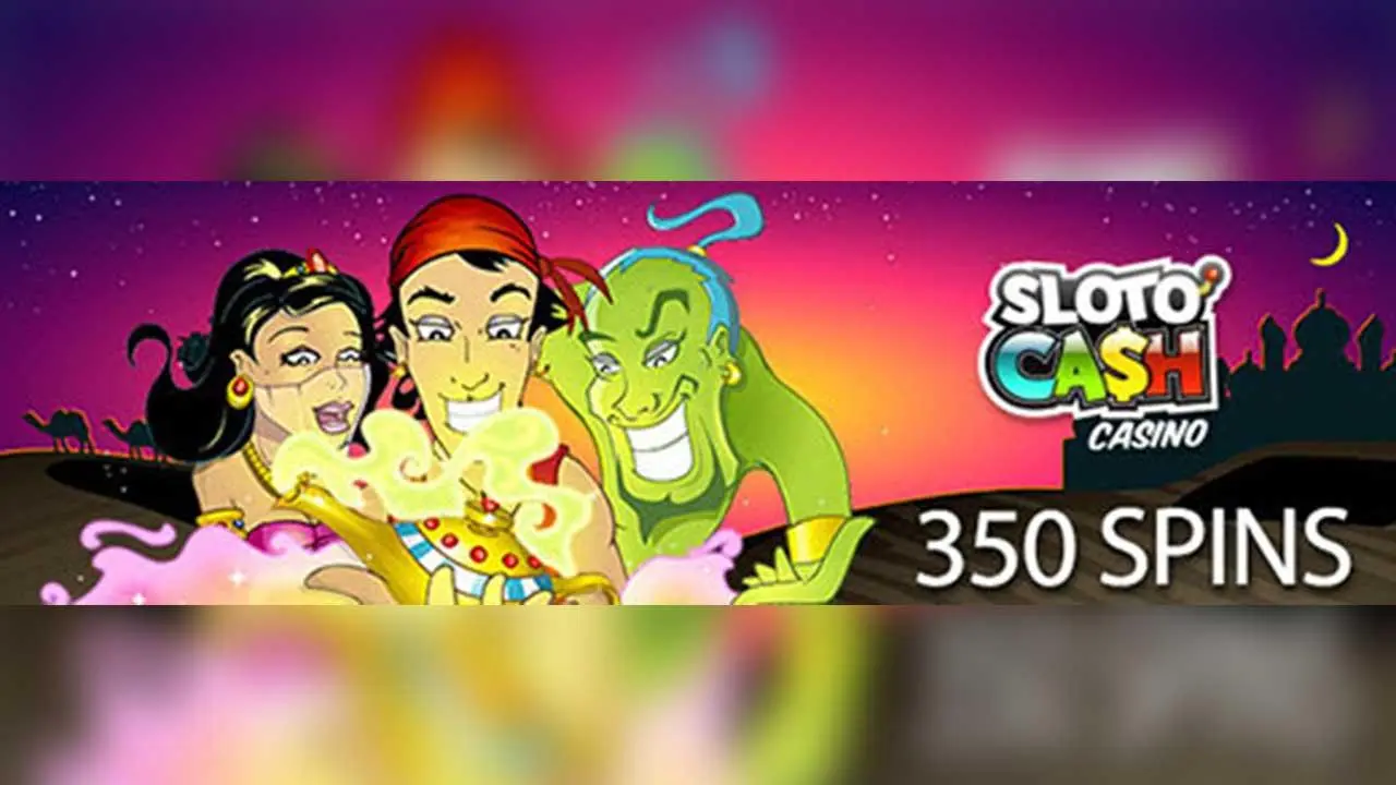 Aladdin's 350 Wishes You're Free! on Slotocash