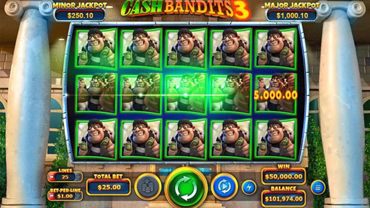 35 Free Spins on Cash Bandits 3 at Slotocash Casino 