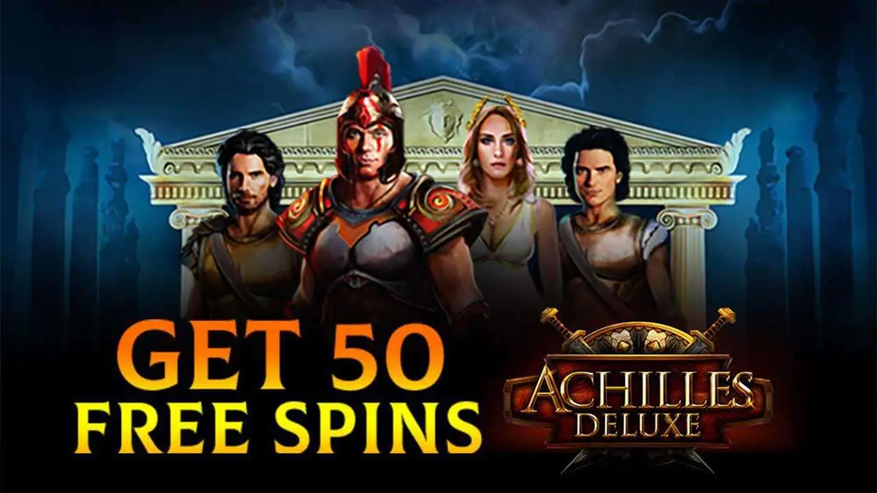 50 Free Spins on the Achilles Deluxe at Uptown Pokies Casino