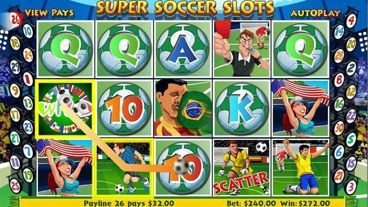 50 Free Spins on Super Soccer Slots at Miami Club Casino