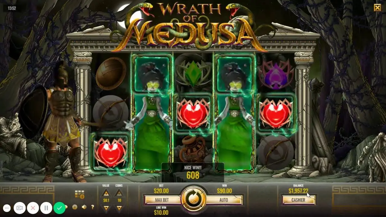 30 Spins on Wrath of Medusa at Desert Nights Casino