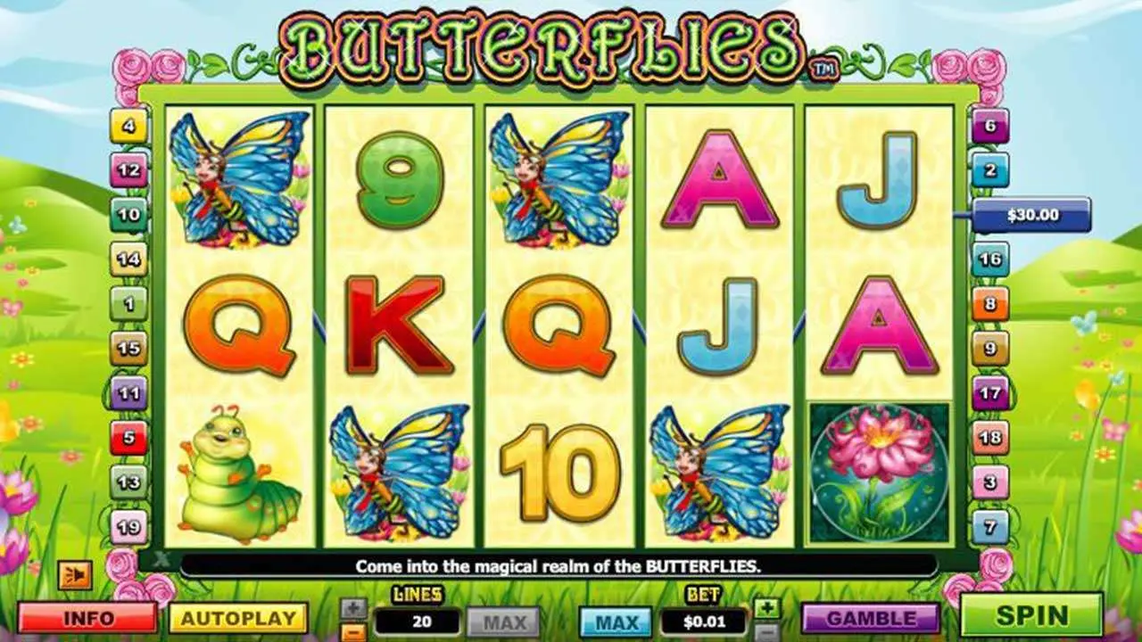 66 Free Spins on Butterflies II at Red Stag Casino