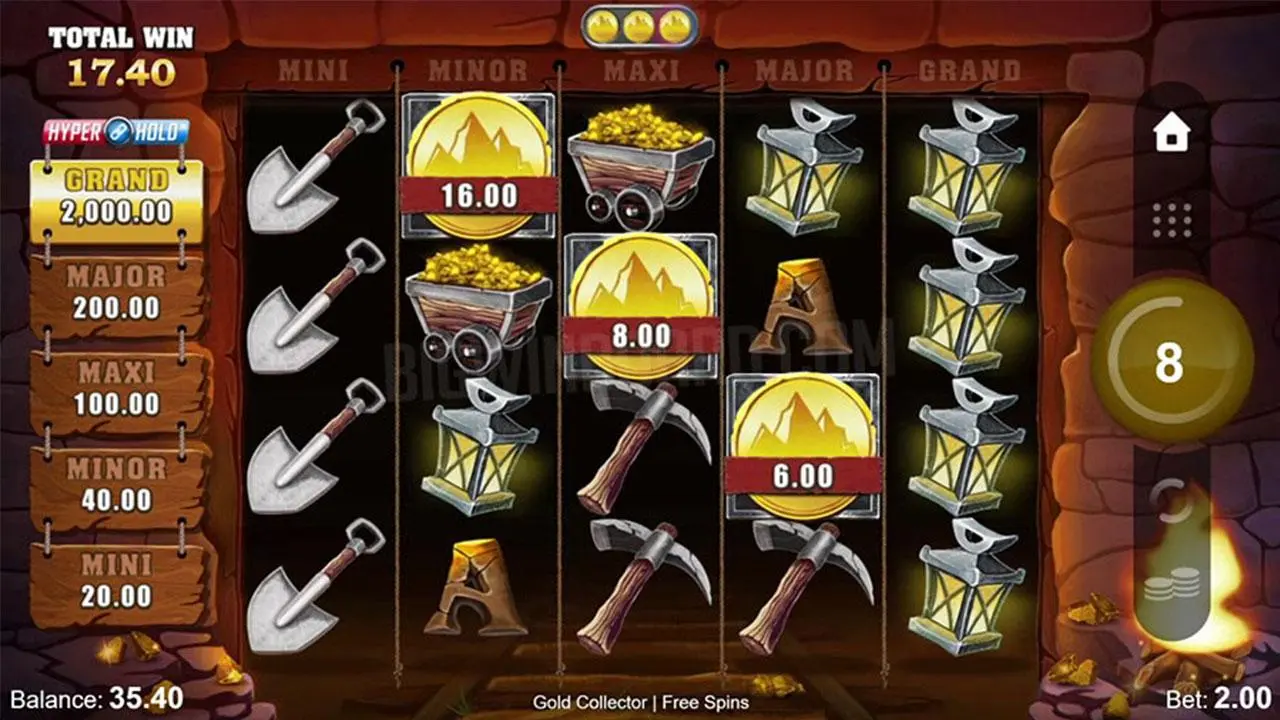 Play Gold Collector HyperHold and win 100