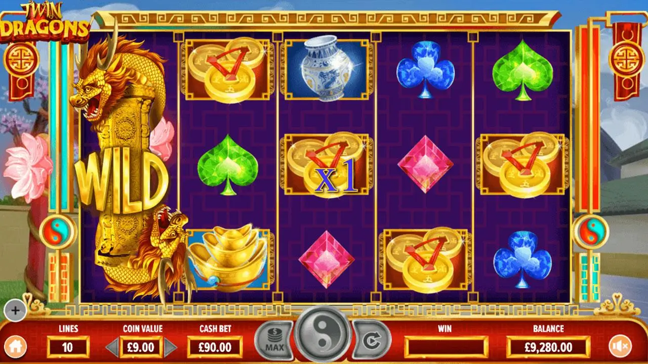 10 Free Chip on Twin Dragons at Red Stag Casino