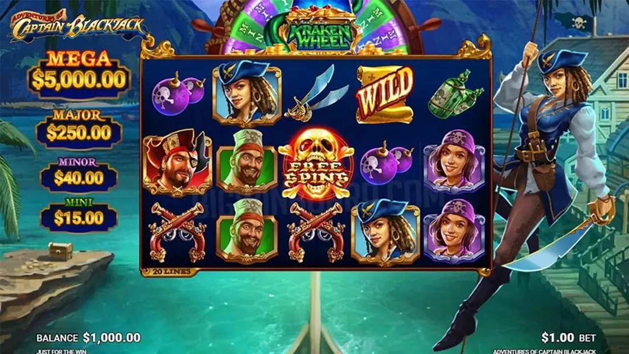 Play Adventures of Captain Blackjack and WIN $100