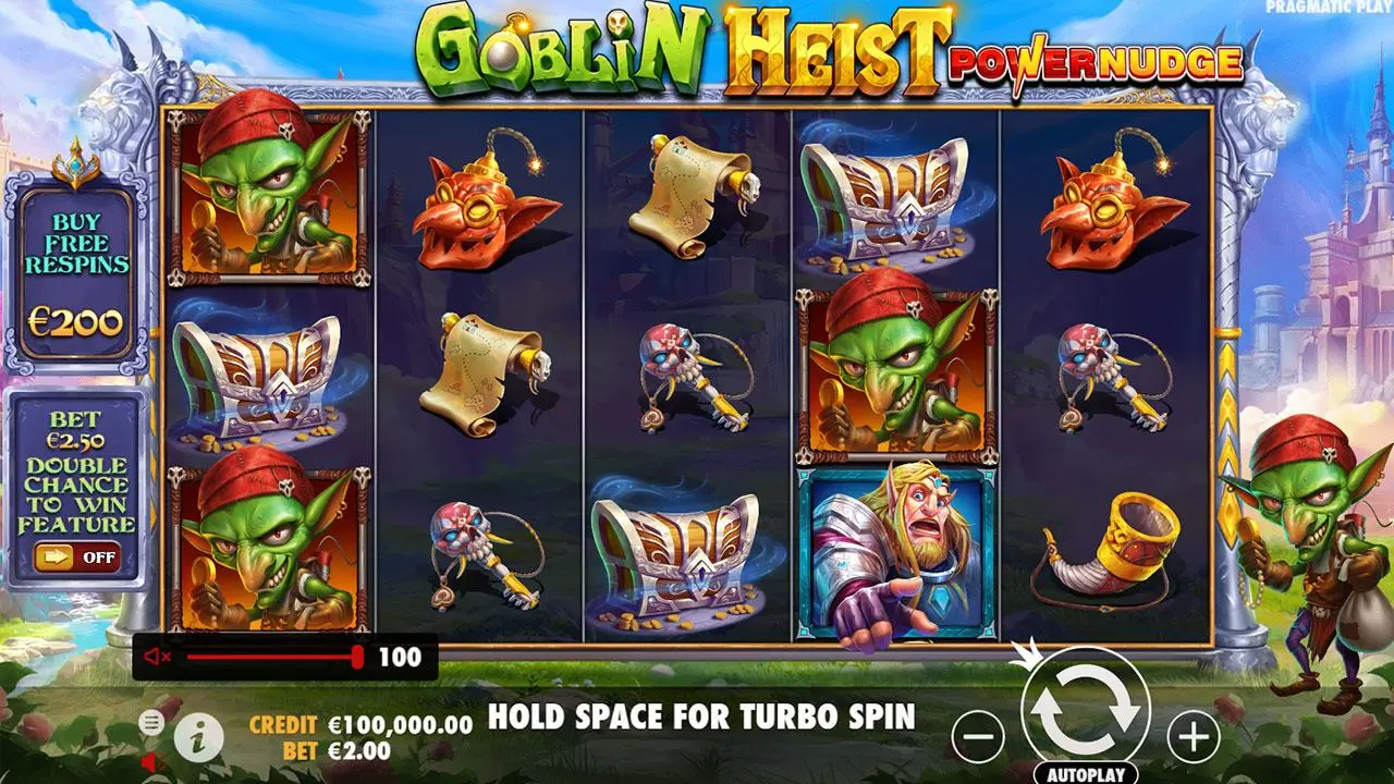 25 Free Spins Goblin on Heist Powernudge at Black Diamond Casino