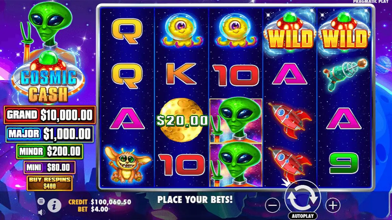 25 Free Spins on Cosmic Cash