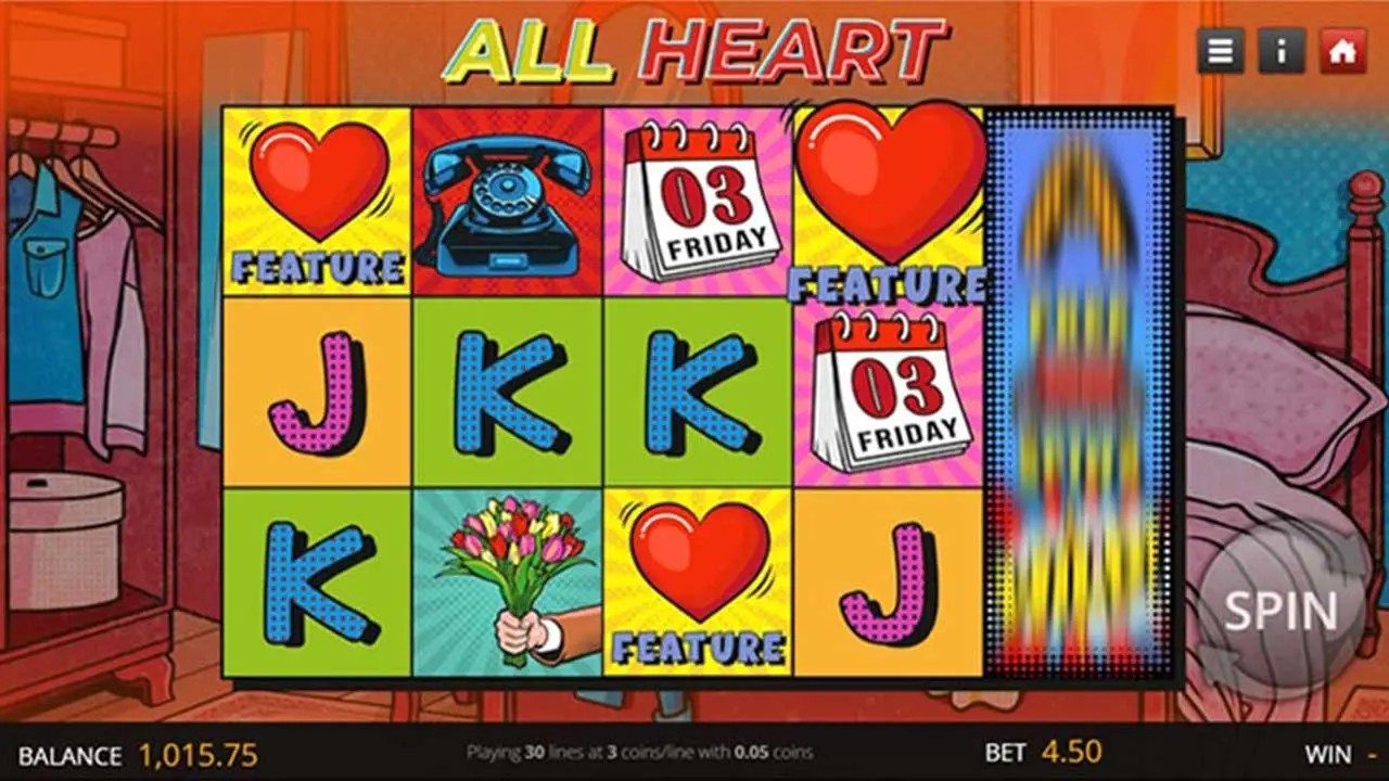 $15 Free Chip on All Heart Slot