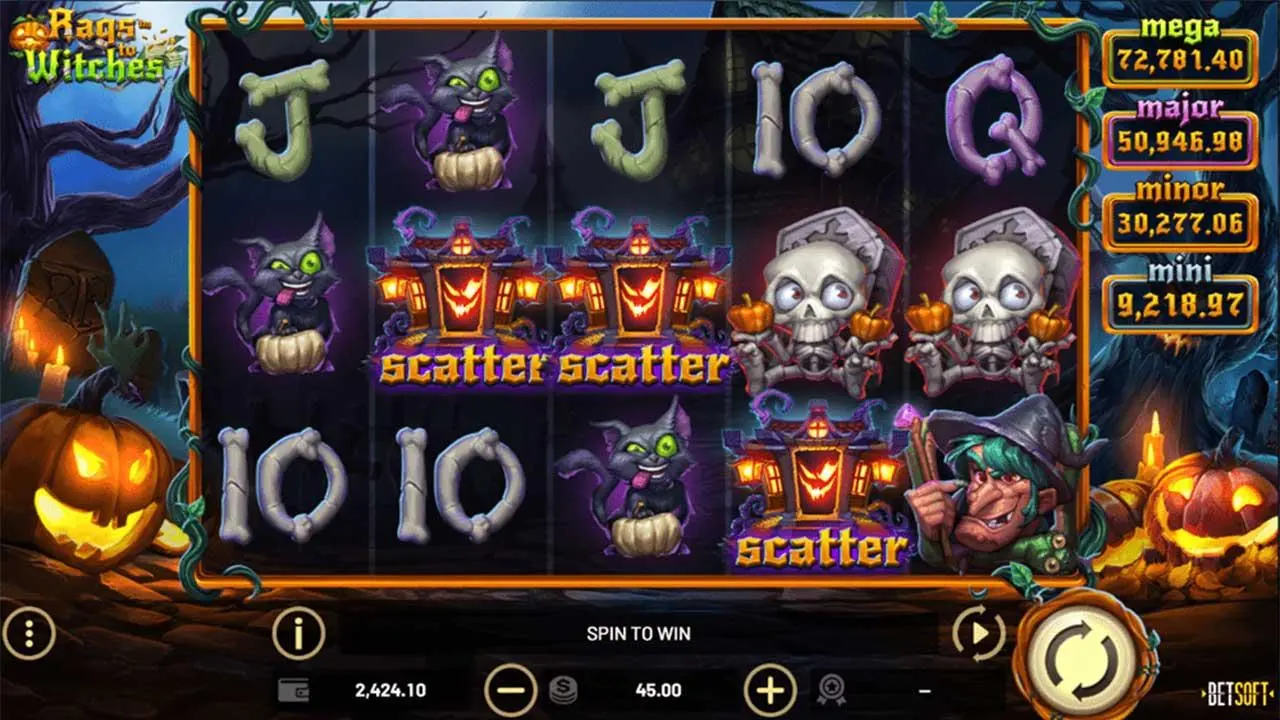 25 Free Spins on Rags to Witches