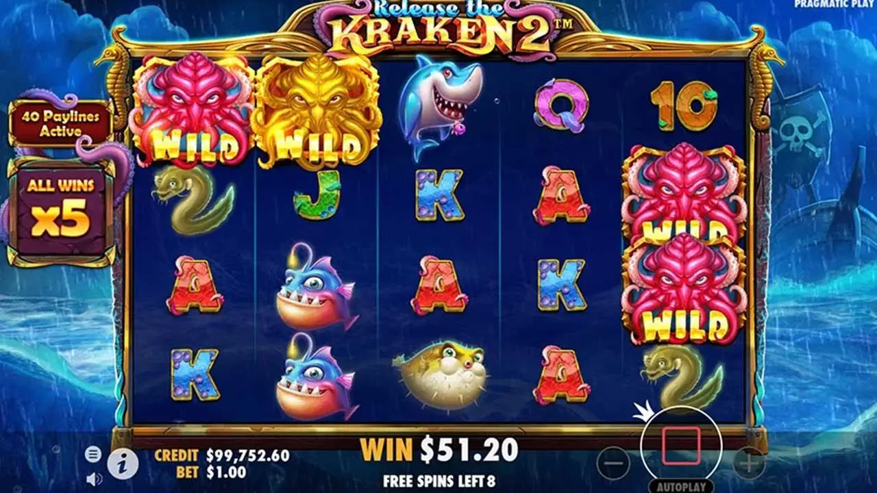 25 Free Spins on Release the Kraken 2