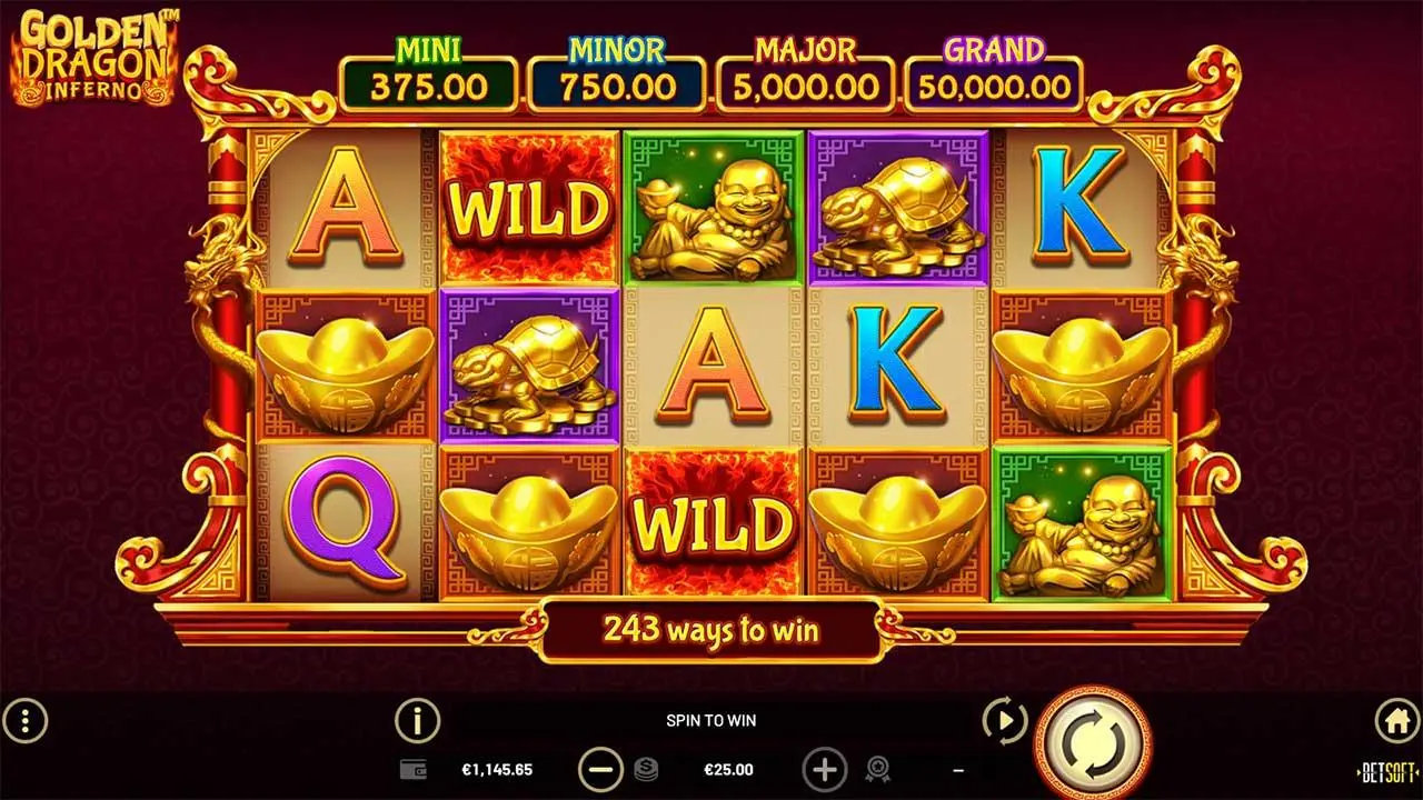 25 Free Spins on Golden Dragon Inferno