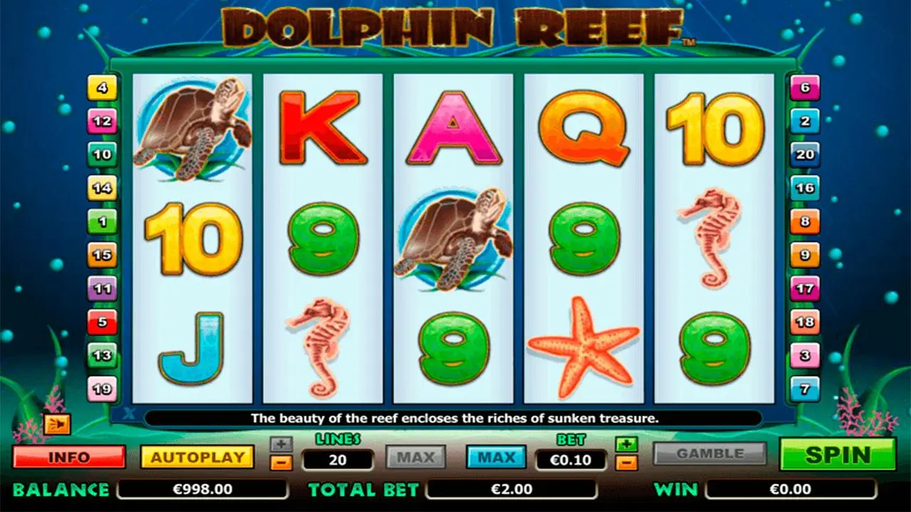40 Free Spins on Dolphin Reef at Miami Club Casino