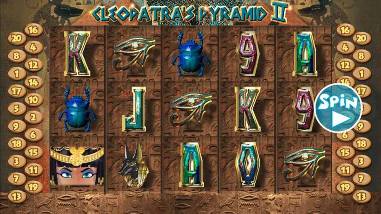  40 Free Spins on Cleopatras Pyramid II at Miami Club Casino