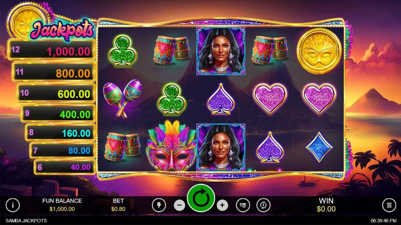 30 Free Spins on Samba Jackpots