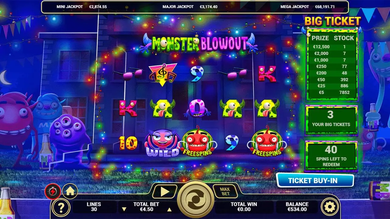 15 Free Chip on Monster Blowout