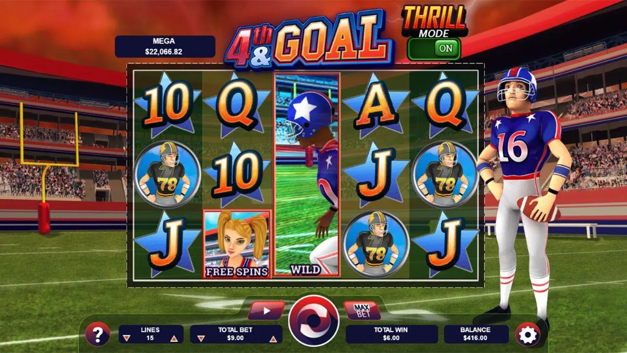 10 Free Chip on 4th and Goal at Miami Club Casino