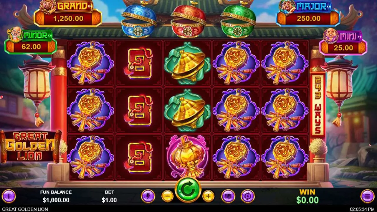44 Free Spins on Great Golden Lion