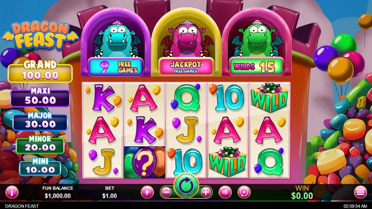 50 Free Spins on Dragon Feast or Sneaky Santa