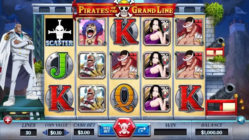 30 Free Spins for Pirates of the Grand Line at Miami Club Casino
