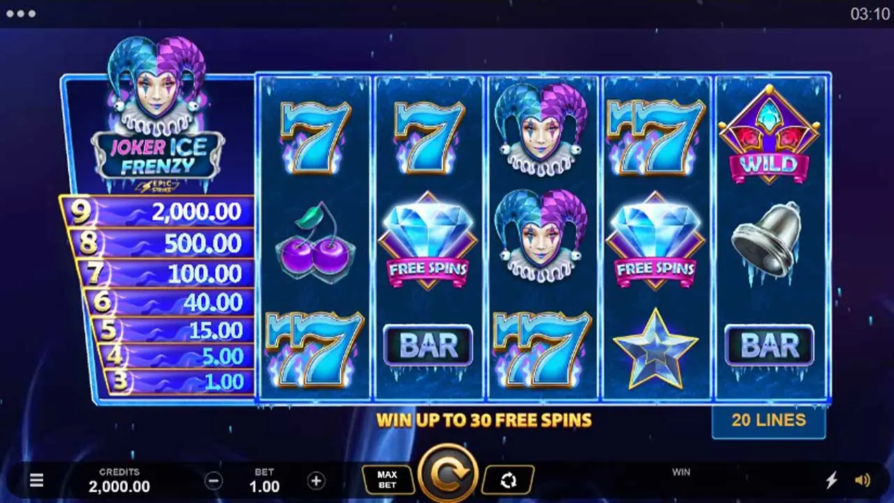 Play Joker Ice Frenzy Epic Strike and Win 100