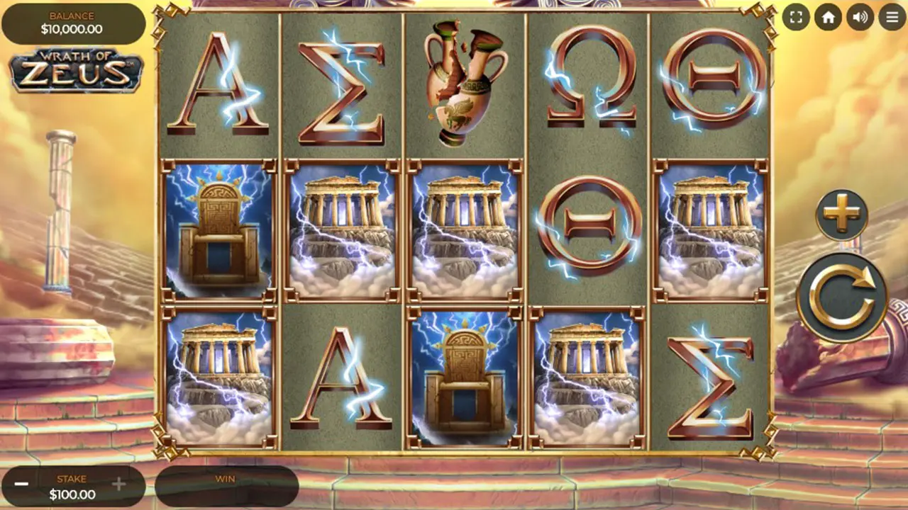 25 Free Spins on Wrath of Zeus at Miami Club Casino