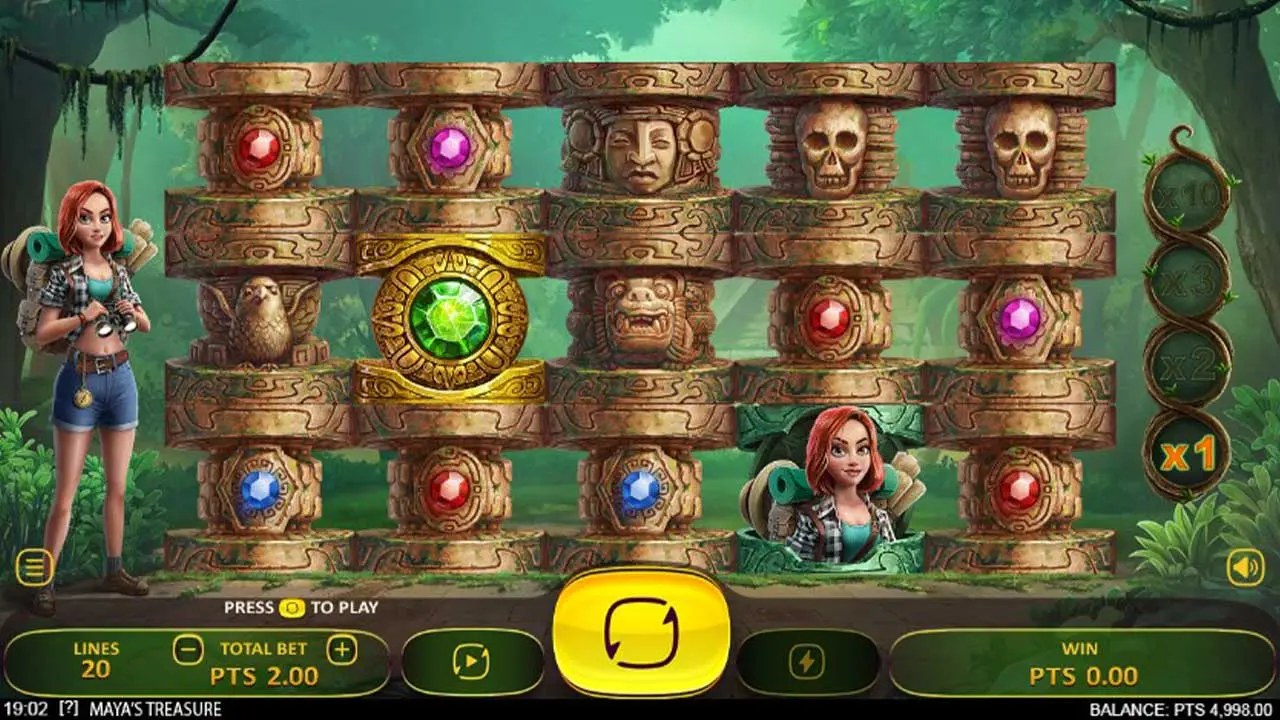 45 Free Spins on Mayan Lost Treasures at Miami Club Casino v4