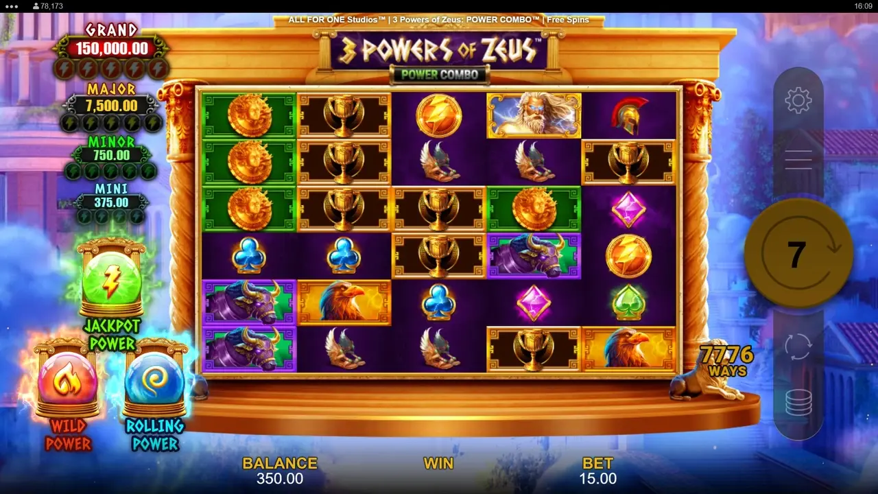 Join the Thunderous Fun and Win £€$100 Daily with 3 Powers of Zeus Power Combo