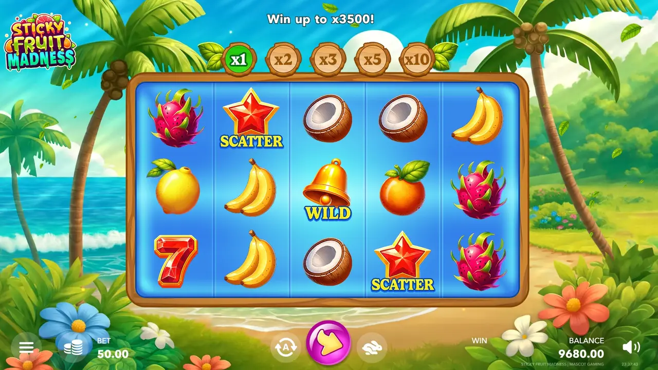 25 Free Spins on Sticky Fruit Madness at Ripper Casino