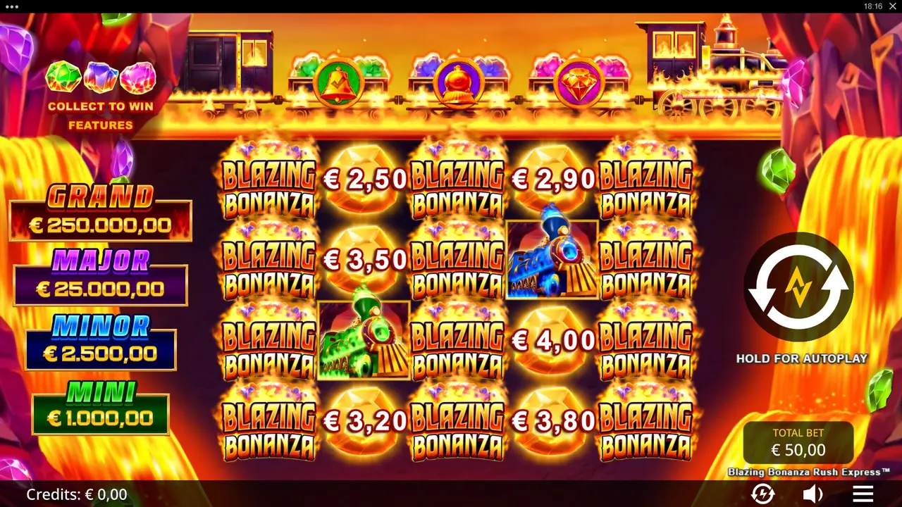 Play Blazing Bonanza Rush Express and WIN $100