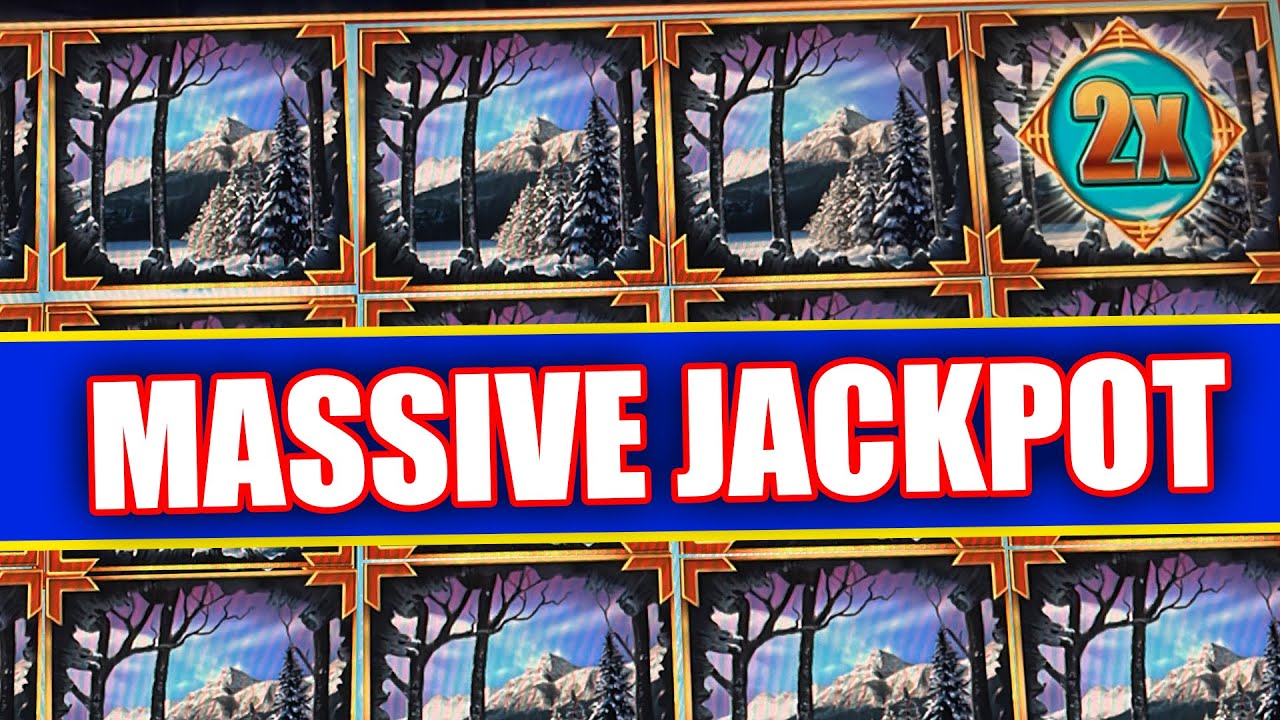 SUPER BIG WIN ON WMS WINTER WOLF HIGH LIMIT JACKPOT MASSIVE JACKPOT! Video