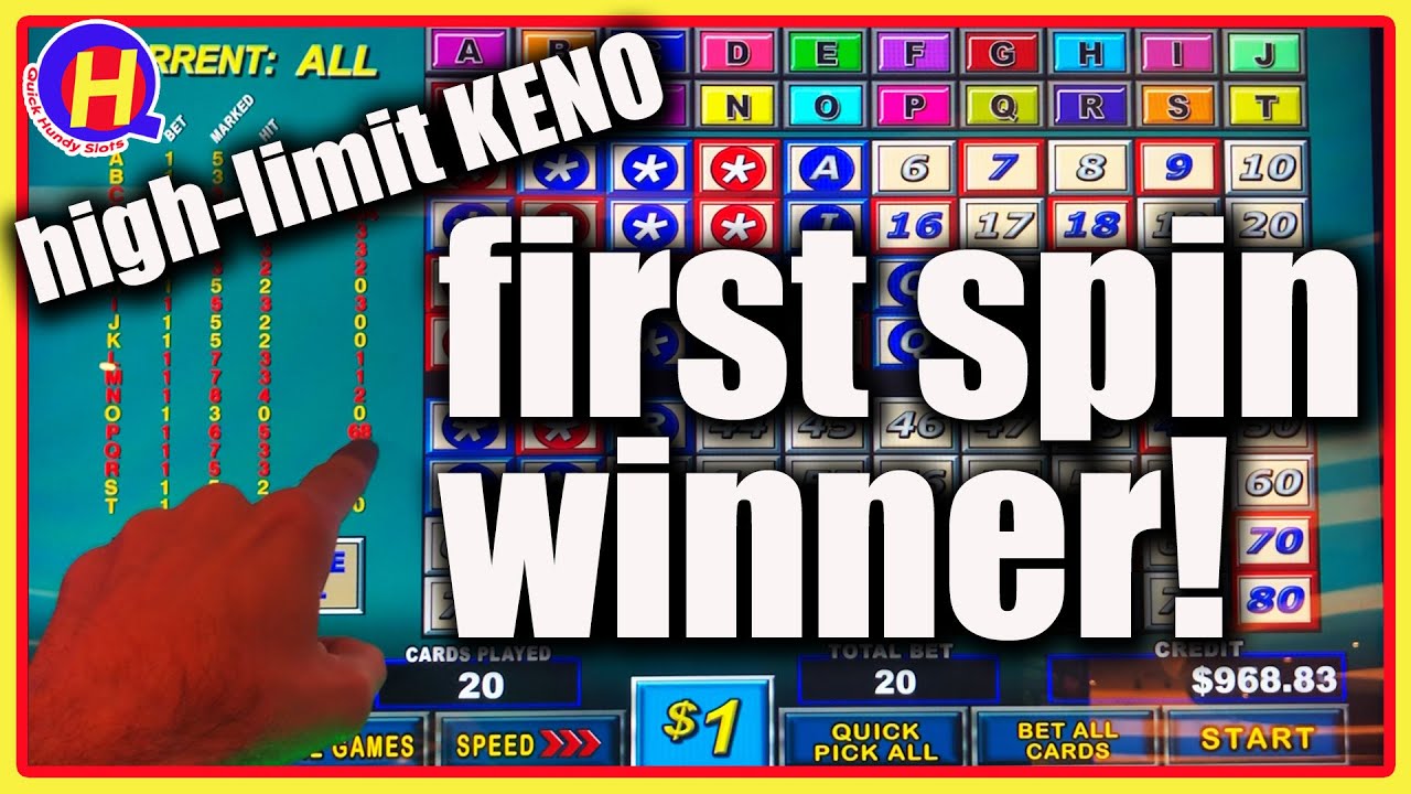 Big WIN on the Very First Spin! $20 Multicard KENO Bets! Video