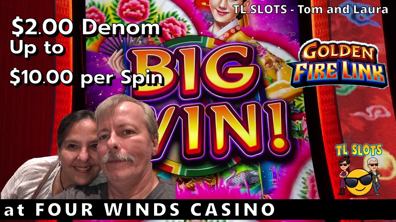 GOLDEN FIRE LINK SLOT MACHINE - Big Win at Four Winds Casino Video