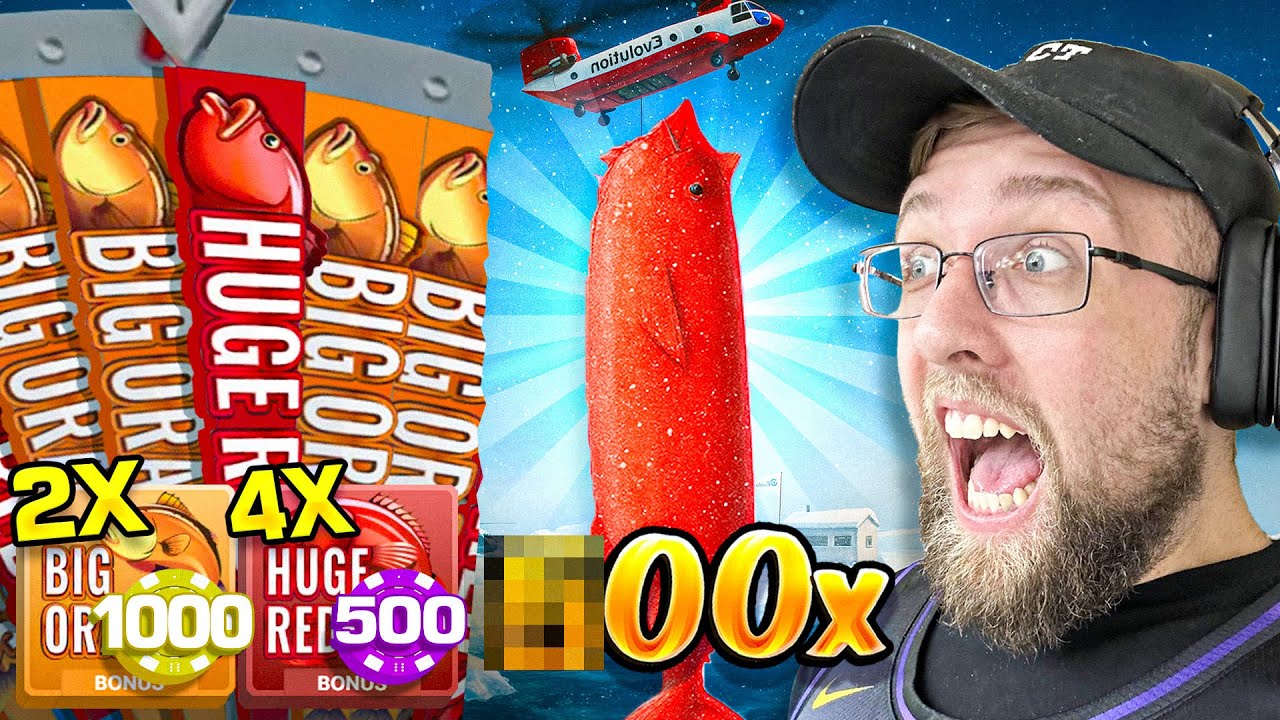 MY BIGGEST MULTIPLIER WIN EVER ON ICE FISHING GAME SHOW! Video