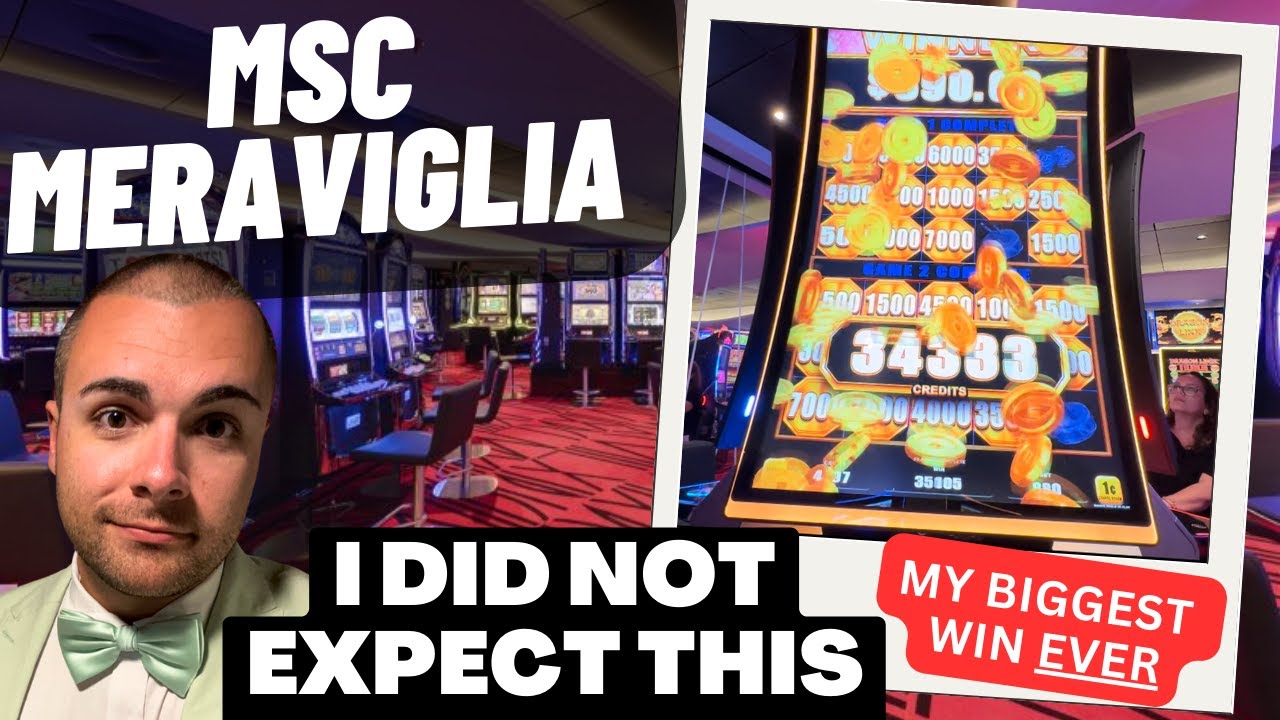 BIG WIN AT THE CASINO || MSC MERAVIGLIA || H&B TRAVELS Video