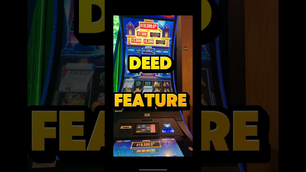 BIG WIN on the DEED FEATURE. Huff N’ Puff - Mansion #casino #slot #slots #gamble #gambling Video