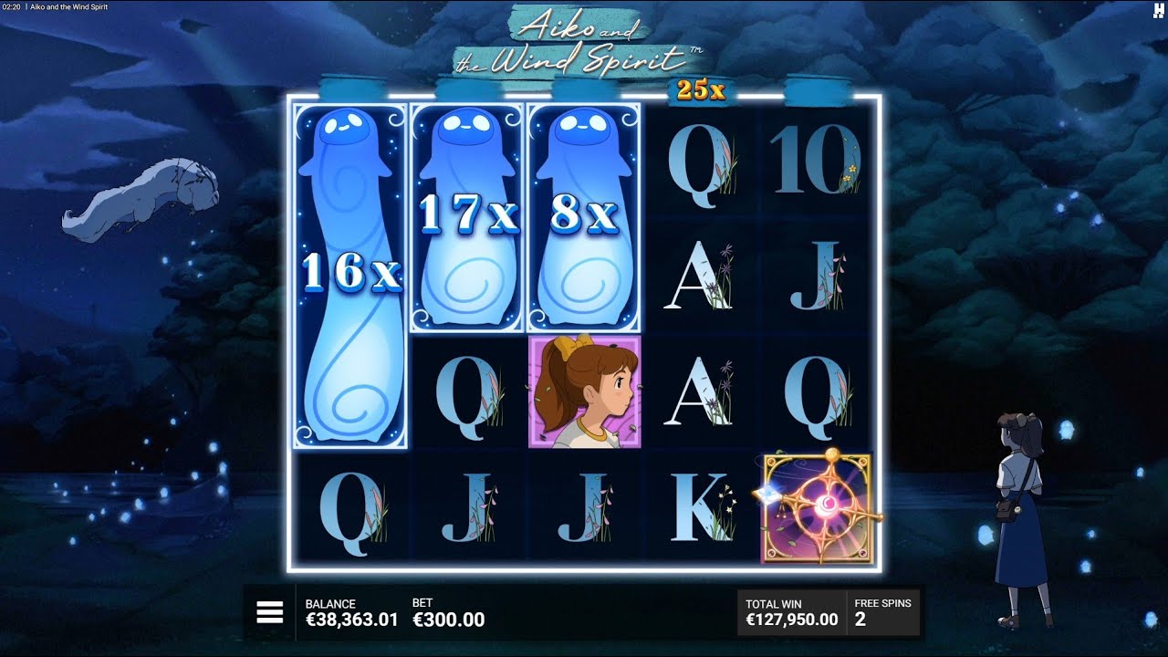 Aiko and the Wind Spirit Slot Bonus Game Big Win x Online Casino Video