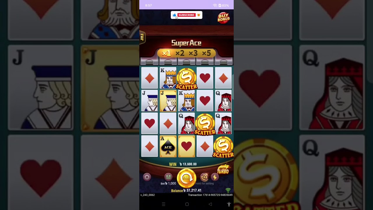 Super Ace Jili Slot Gameplay | 2k থেকে 95k Big Win | super ace Scatter big win Video