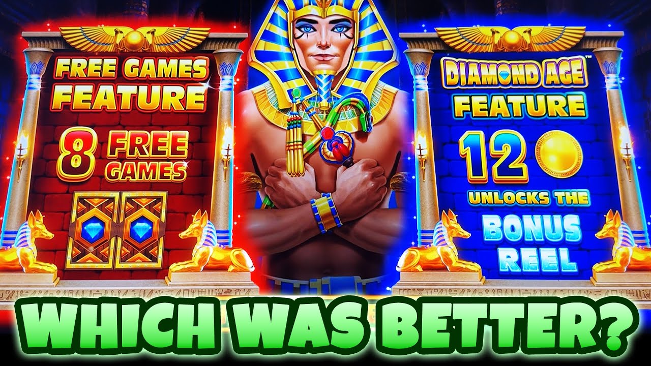 Diamond Age Pharaoh's Gem BIG WIN! Live Slot Play, Bonus and Double Up at Soboba Casino! Video